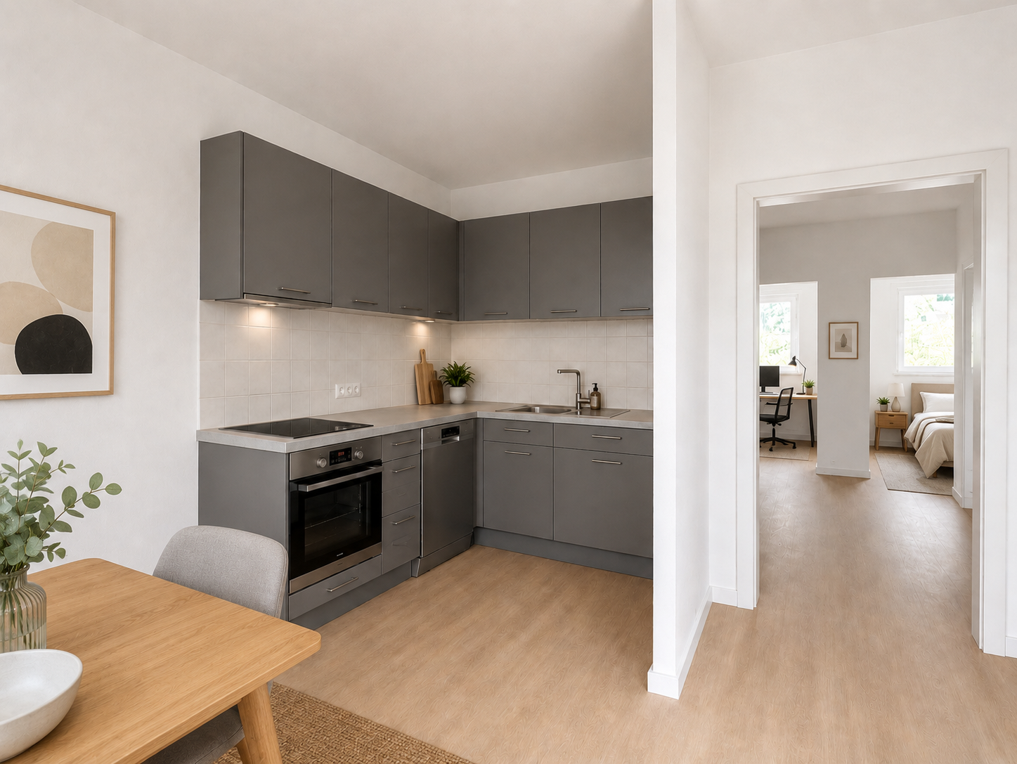 Modern furnished apartment after full refurbishment
